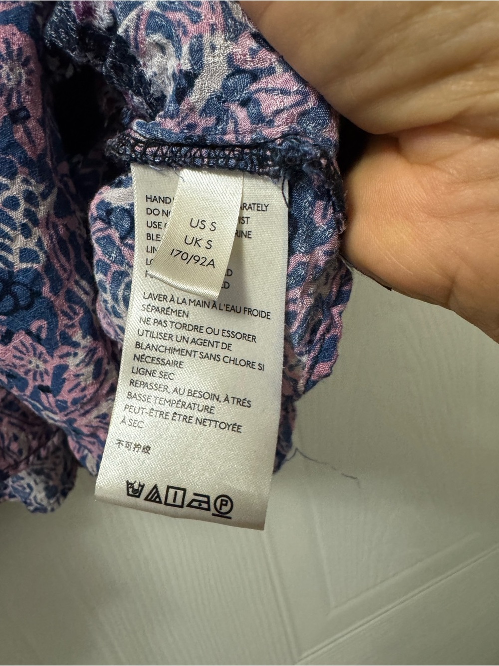 Free People Blue Patterned Deep V Ruffle Cami - Picture 7 of 8